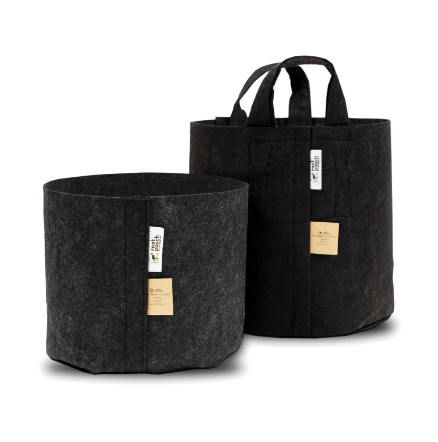Root Pouch Black Fabric Pots with Handles