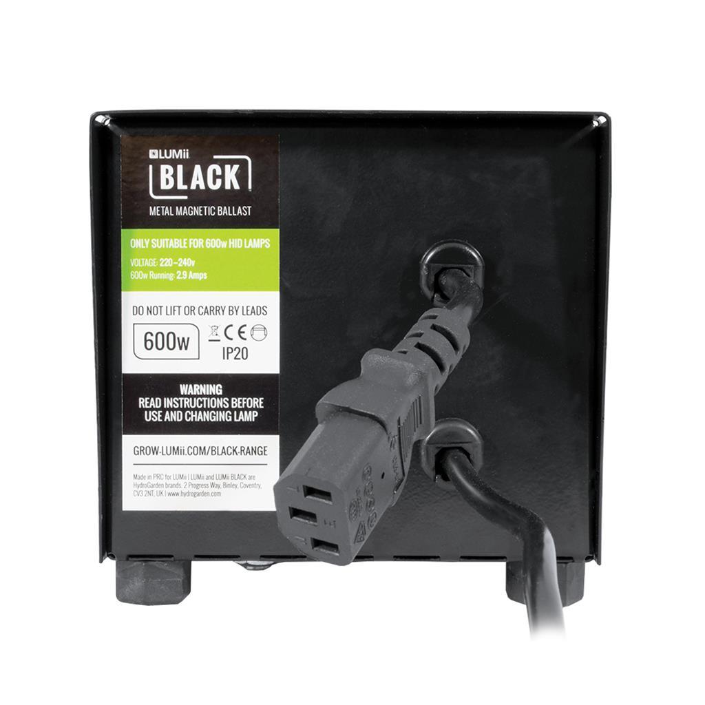 LUMii Black 600W Metal Magnetic Ballast