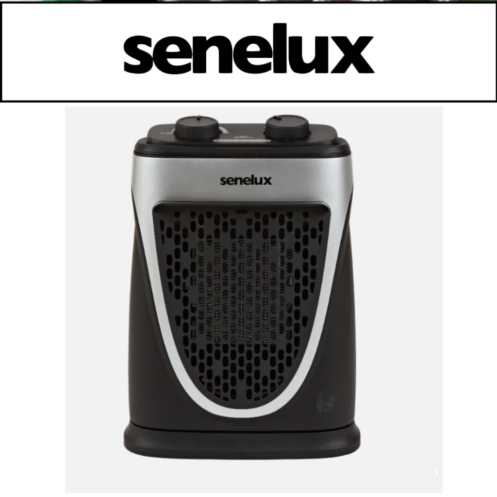 Senelux 1500W PTC Ceramic Portable Mini Heater with Adjustable Thermostat – Compact & Efficient Heating