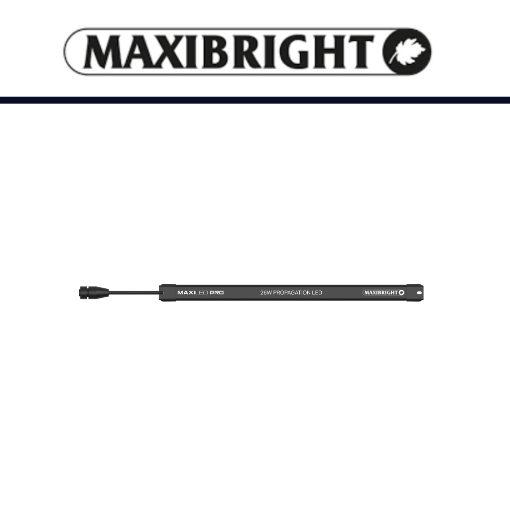 A maxibright LED light stick on a white background