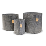 Root Pouch Charcoal Fabric Pots